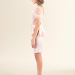 Blush Sequin Peplum Mini Dress