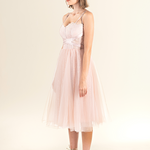 Blush Corset Lace Midi Dress