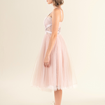 Blush Corset Lace Midi Dress