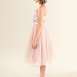 Blush Corset Lace Midi Dress