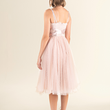 Blush Corset Lace Midi Dress