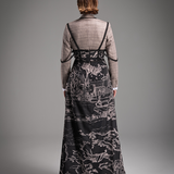Avant-Garde Layered Dress & Suit 2-Piece Ensemble