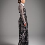 Avant-Garde Layered Dress & Suit 2-Piece Ensemble