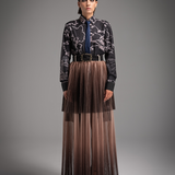 Aurora Tulle Contrast Maxi Skirt