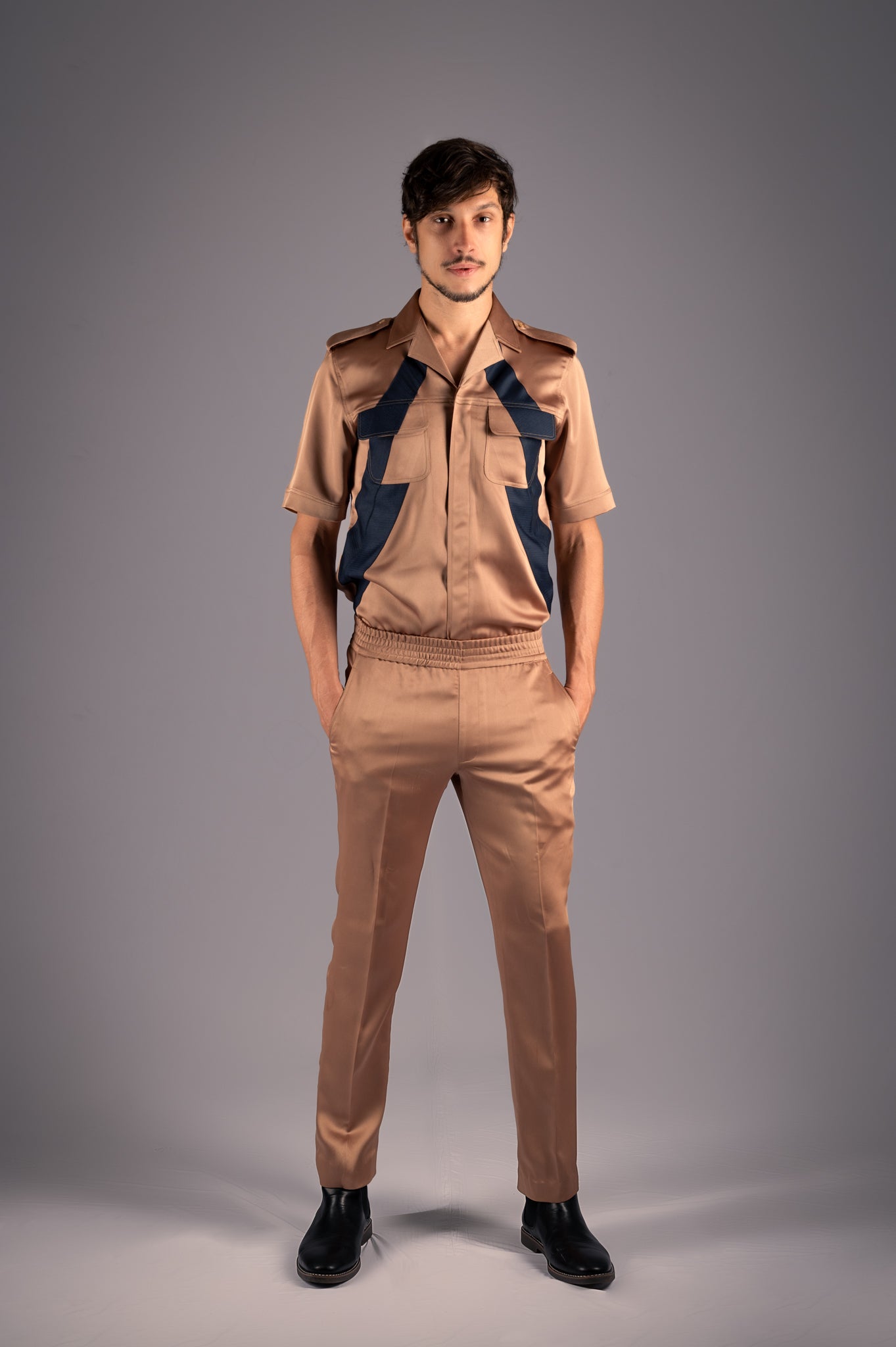 Metropolitan Chic Dual-Tone Shirt