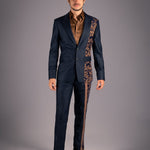 Baroque Accent Pinstripe Suit