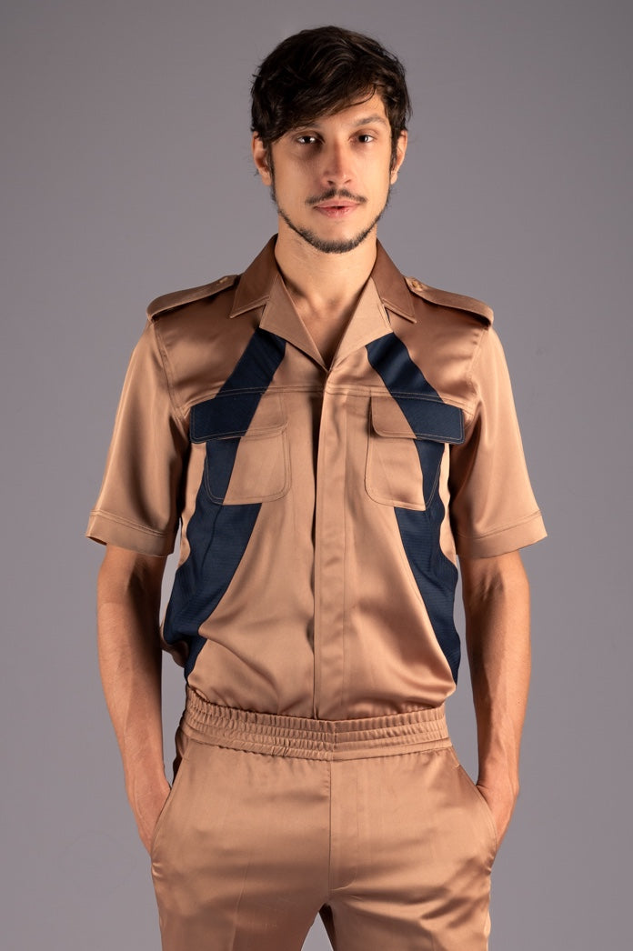 Metropolitan Chic Dual-Tone Shirt
