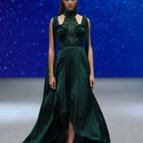 Emerald Dream Cascade Gown