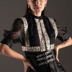 Sequin Embellished Peplum Pencil Dress - Midnight Black