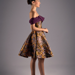 Baroque Golden Strapless Mini Dress