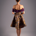 Baroque Golden Strapless Mini Dress