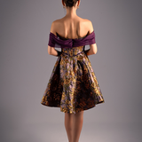 Baroque Golden Strapless Mini Dress