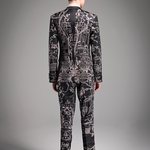 Full Printed Hand Sketch Graphic Men Suit Jacket