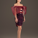 Bow Lace Cutout Mini Dress - Rouge Romance