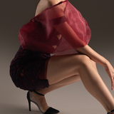 Bow Lace Cutout Mini Dress - Rouge Romance