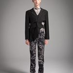 Contemporary Classic Printed Asymmetrical Suit