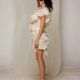 Whispering Petal Ruffle Dress