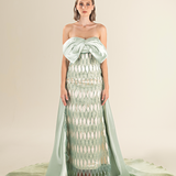 Mint Elegance Embellished Gown