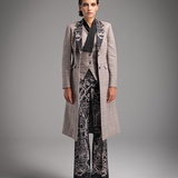 Plaid Print Long Coat