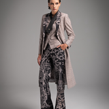 Plaid Print Long Coat