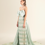 Mint Elegance Embellished Gown