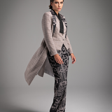Plaid Print Long Coat