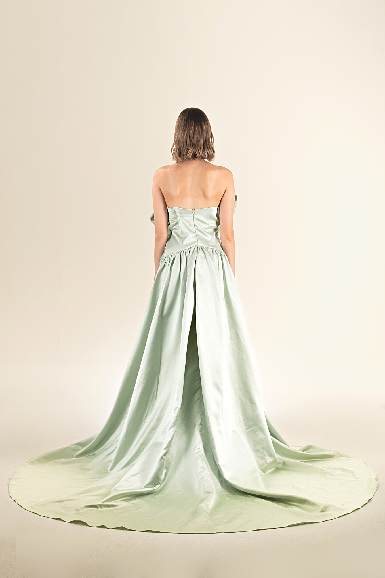 Mint Elegance Embellished Gown