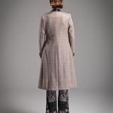 Plaid Print Long Coat
