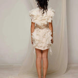 Whispering Petal Ruffle Dress