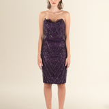Majestic Amethyst Sequin Midi Dress