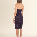 Majestic Amethyst Sequin Midi Dress