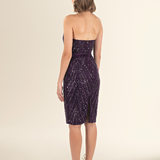 Majestic Amethyst Sequin Midi Dress