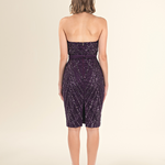 Majestic Amethyst Sequin Midi Dress