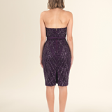 Majestic Amethyst Sequin Midi Dress