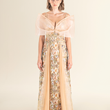 Golden Blossom Tulle Gown