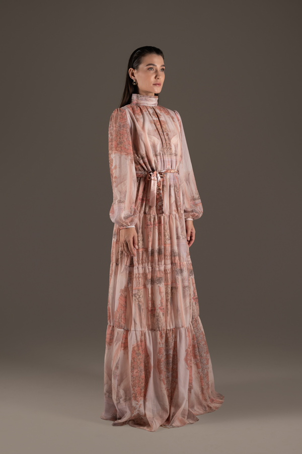 Blush Harmony Layered Gown