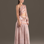 Rose One-Shoulder Grecian Gown