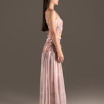 Rose One-Shoulder Grecian Gown