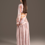 Rose One-Shoulder Grecian Gown