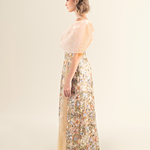 Golden Blossom Tulle Gown