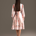 Blush Silk Asymmetrical Shirt Dress