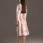 Blush Silk Asymmetrical Shirt Dress