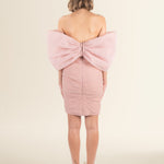 Soft Pink Off-Shoulder Dress