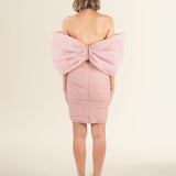 Soft Pink Off-Shoulder Dress