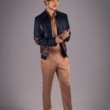 Gilded Urbanity Jacket and Trousers Ensemble