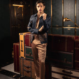 Gilded Urbanity Jacket and Trousers Ensemble