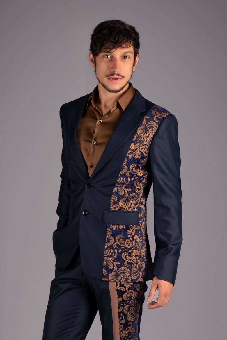 Baroque Accent Pinstripe Suit