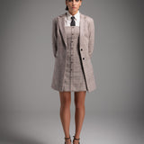 Metropolitan Plaid Print Short Coat