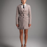 Metropolitan Plaid Print Short Coat