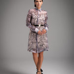 Champagne Chiffon Shirt Dress
